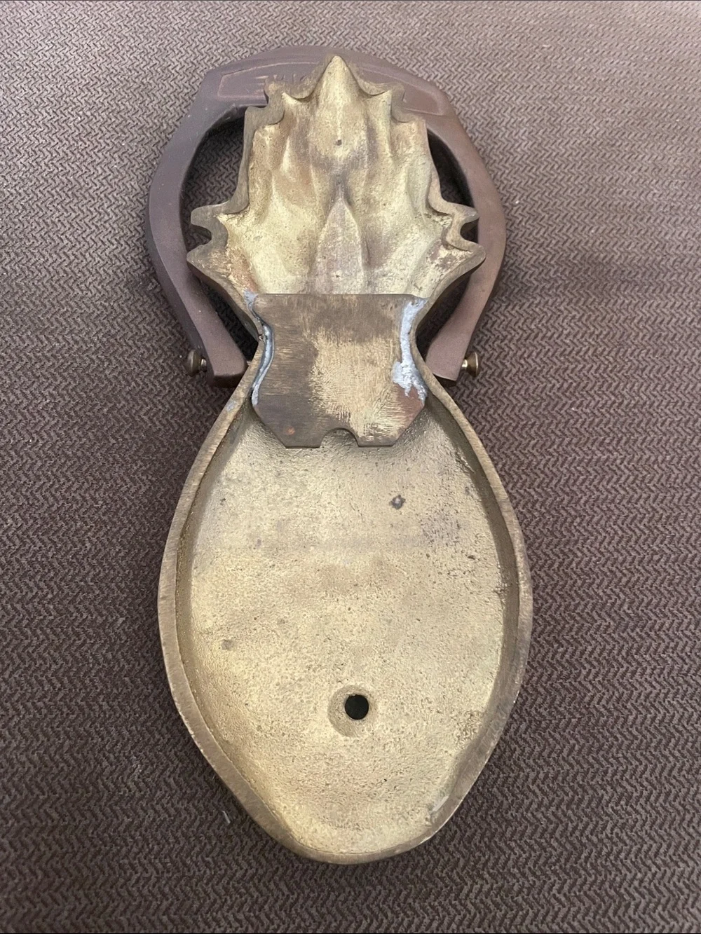 Welcome Pineapple Door Knocker - Antique Brass